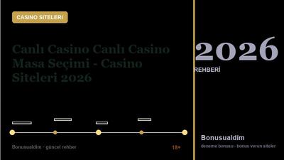 Canlı Casino Canlı Casino Masa Seçimi – Casino Siteleri 2026