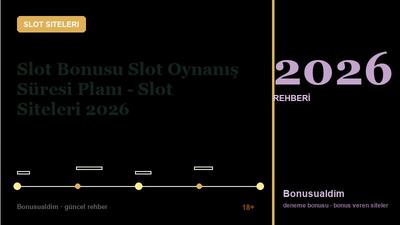 Slot Bonusu Slot Oynanış Süresi Planı – Slot Siteleri 2026